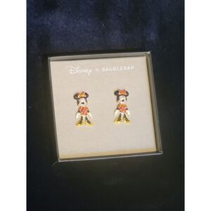 🎀 Disney x BaubleBar Minnie Mouse Stud Earrings – Bow Detail – NWT